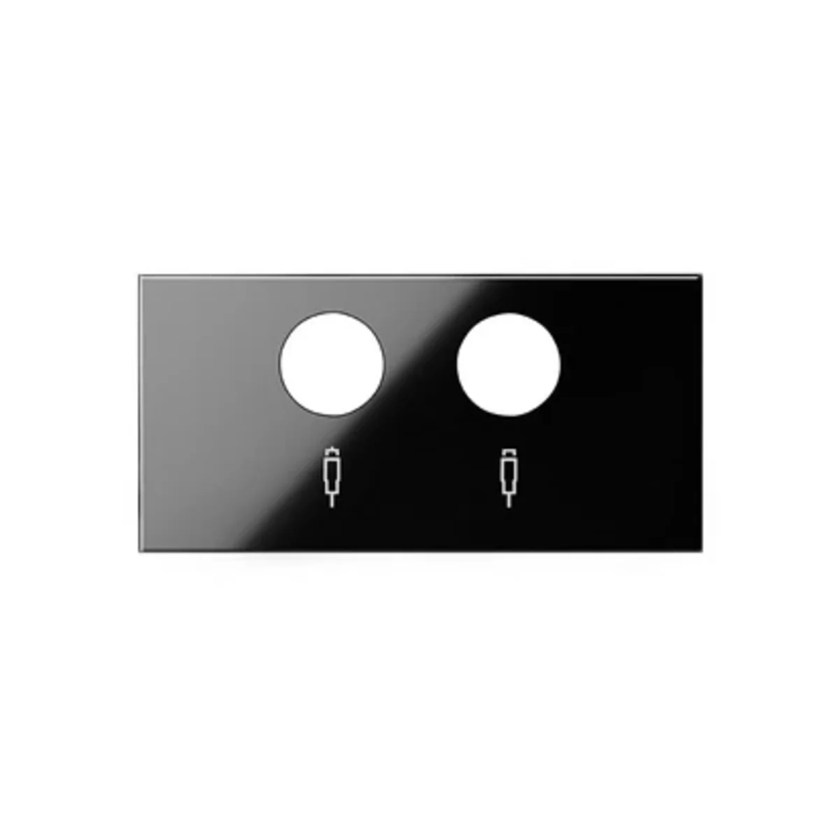 Simon 100 W100-10000053x-138 Pokrywa do gniazda antenowego R/TV-SAT (mechanizm 1/2); czarny 10000053-138 - obrazek 1