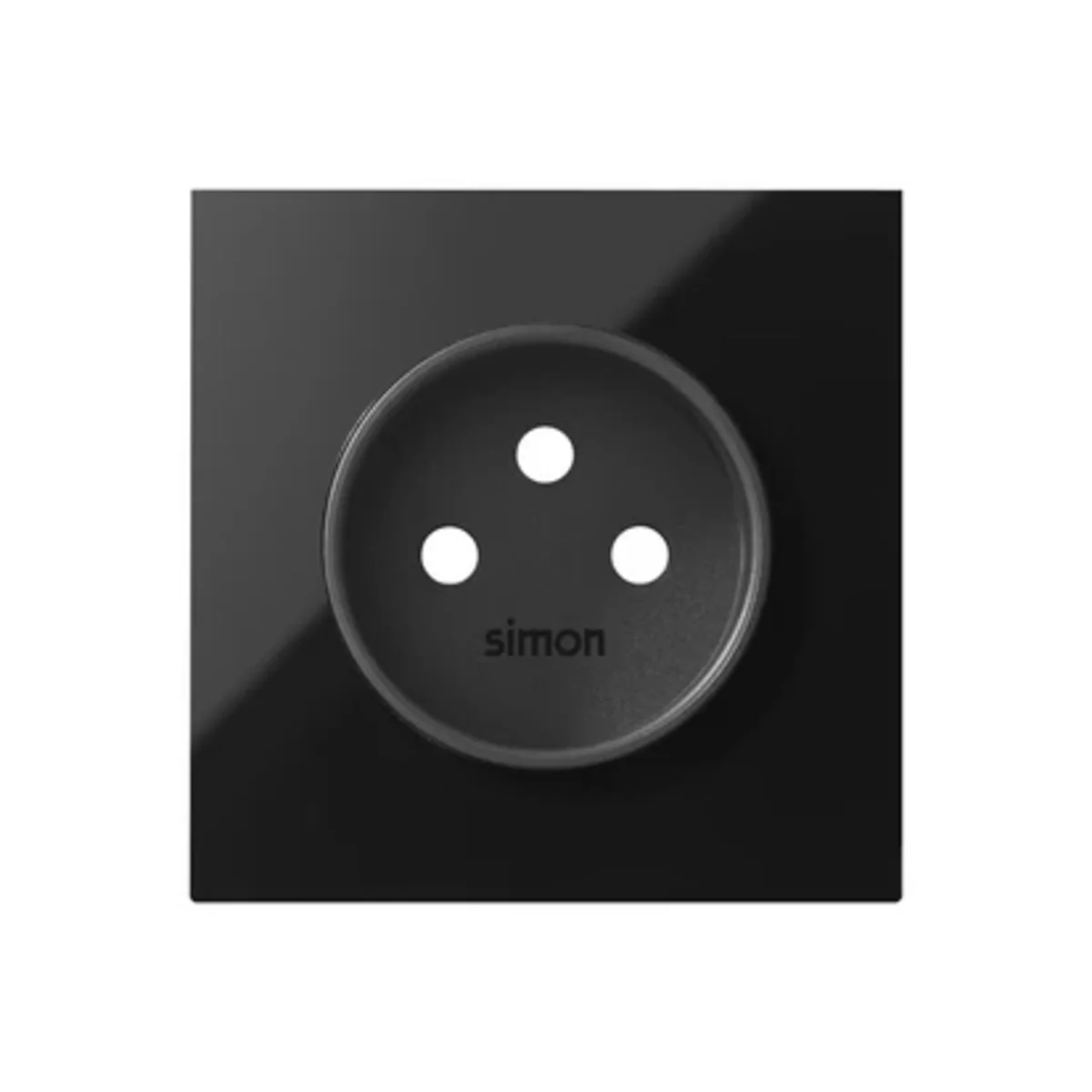 Simon 100 W100-10000068x-138 Pokrywa gniazda pojedynczego; czarny 10000068-138