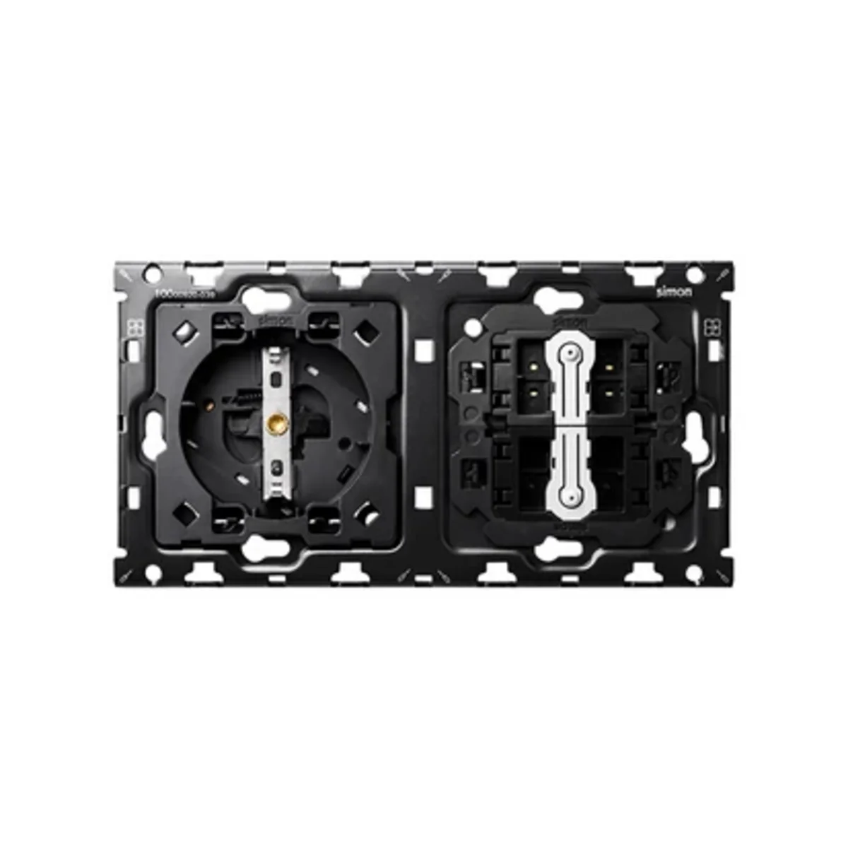 Simon 100 W100-10010204x-039 Zestaw 2-krotny: gniazdo + 2 łączniki schodowe Do wyczerpania stanów magazynowych 10010204-039 - obrazek 1