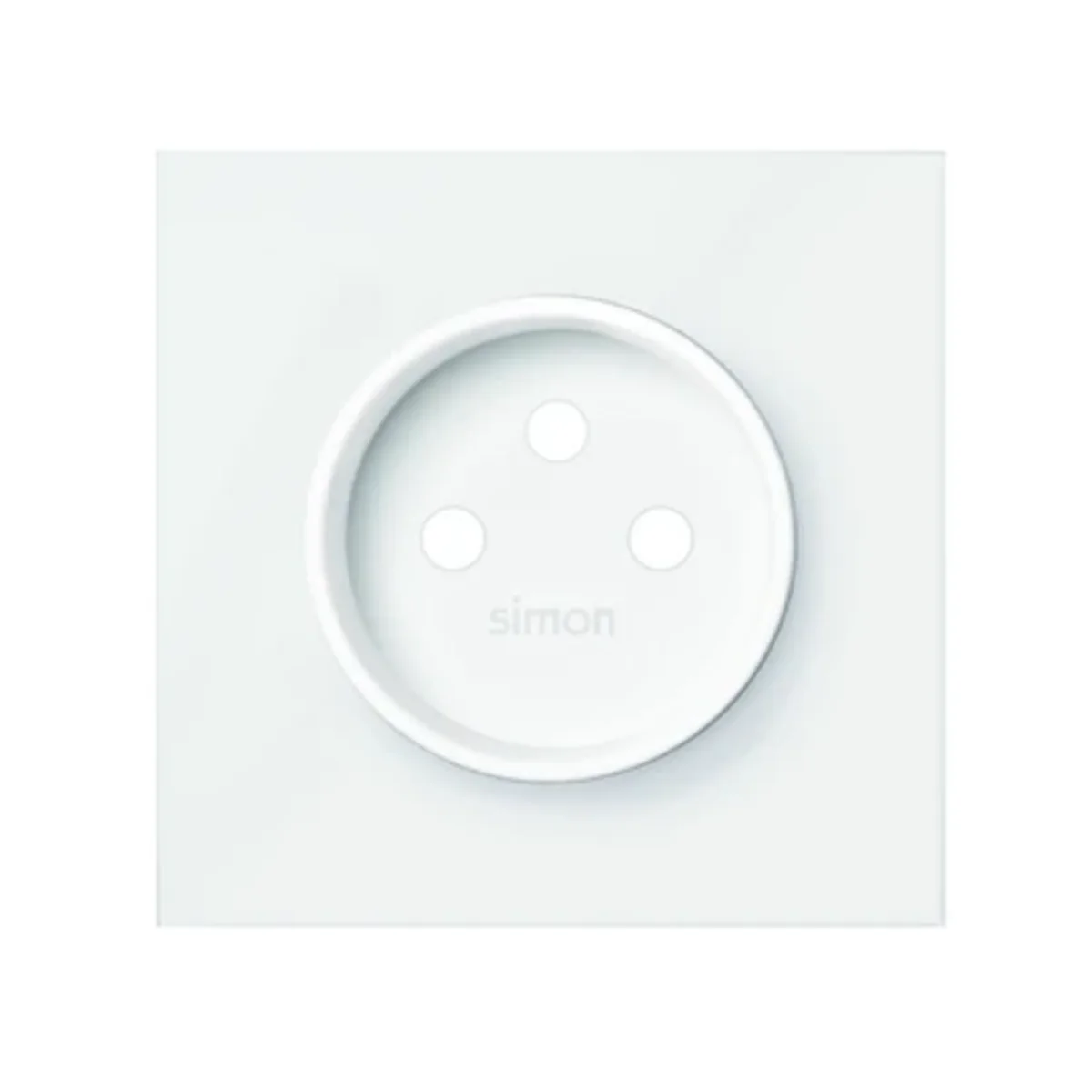 Simon 100 W100-10020120x-230 Panel 1-krotny: 1 gniazdo zasilające; biały mat 10020120-230 - obrazek 1