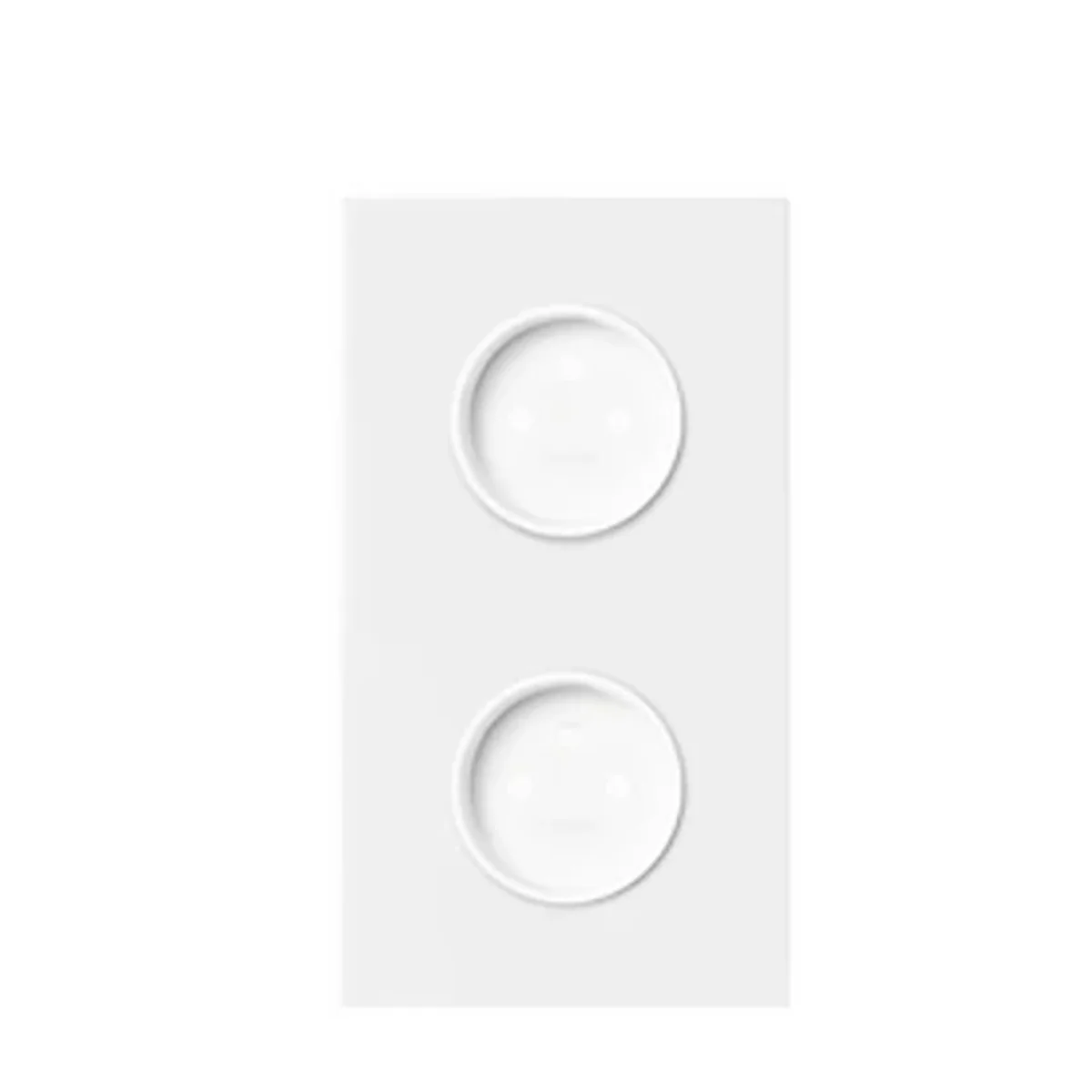 Simon 100 W100-10020220x-230 Panel 2-krotny: 2 gniazda zasilające; biały mat 10020220-230