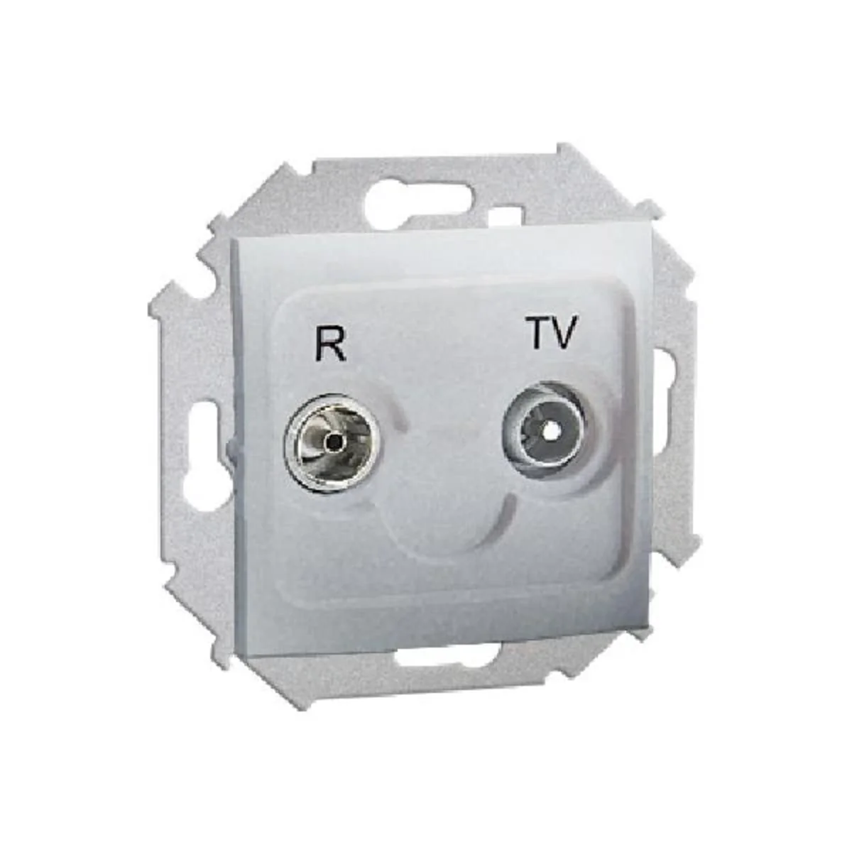 SIMON 15 Gniazdo antenowe R-TV końcowe separowane aluminium 1591486-026 - obrazek 1