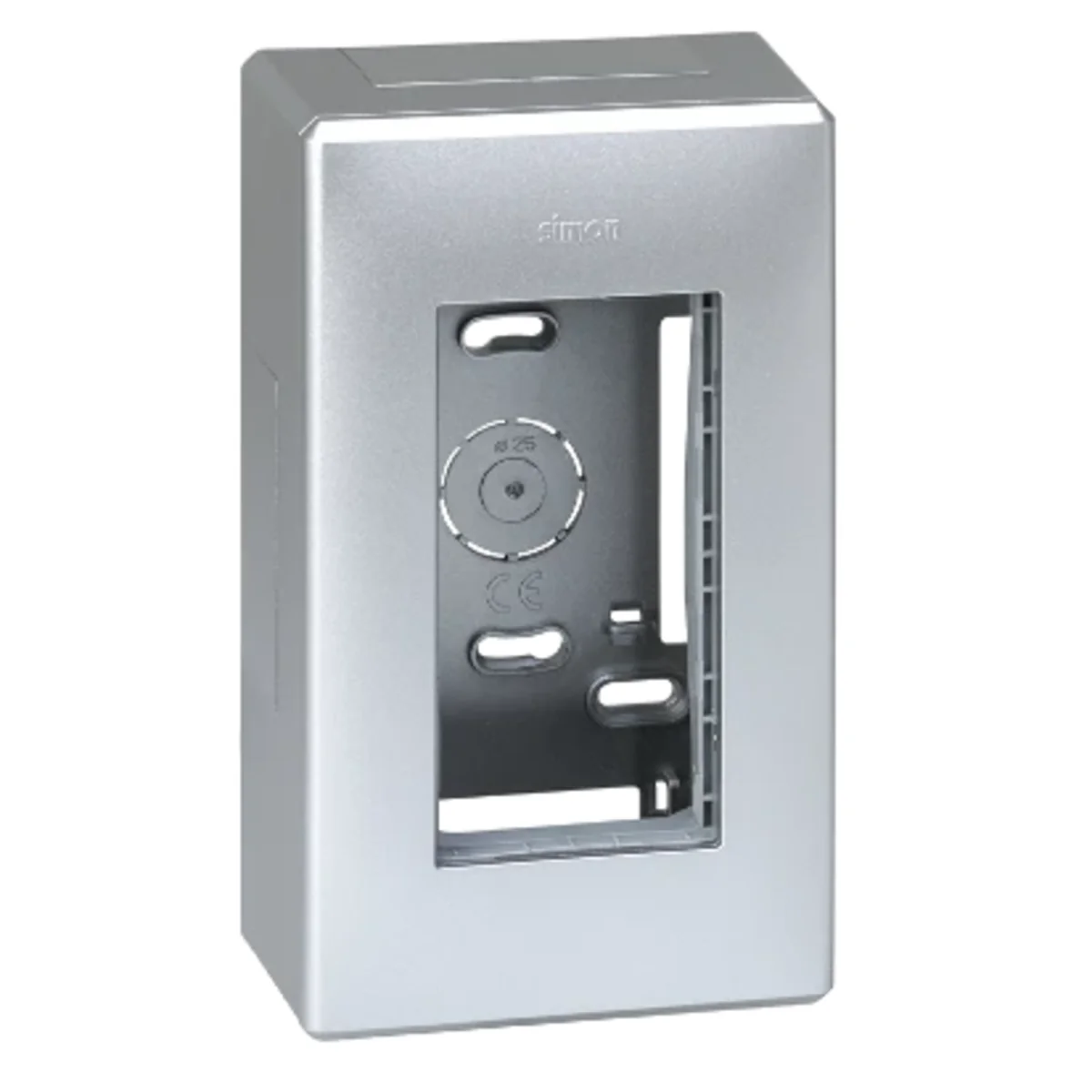 SIMON 500 Obudowa natynkowa 1-modułowa 2xK45 kompletna aluminium 51000001-033 - obrazek 1