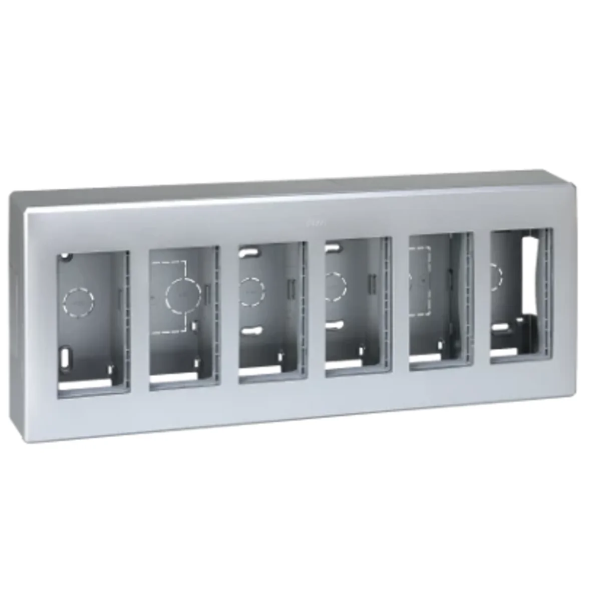 SIMON 500 Obudowa natynkowa 6-modułowa 12xK45 kompletna aluminium 51000006-033 - obrazek 1