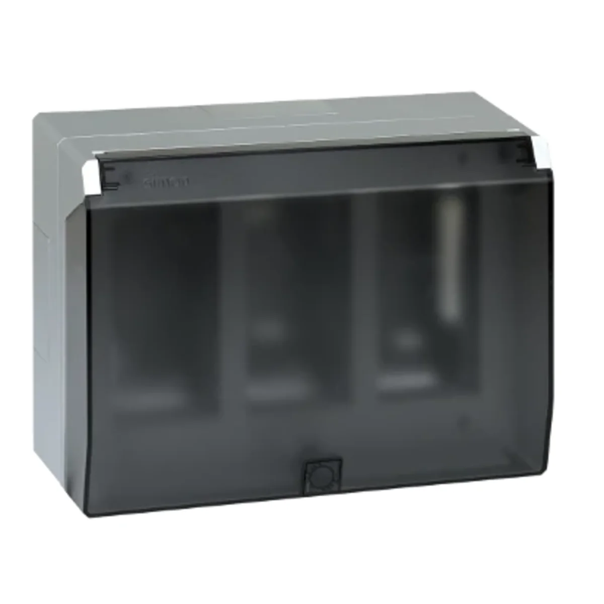 SIMON 500 Obudowa natynkowa z pokrywą 3-modułowa 6xK45 kompletna aluminium 51040003-033