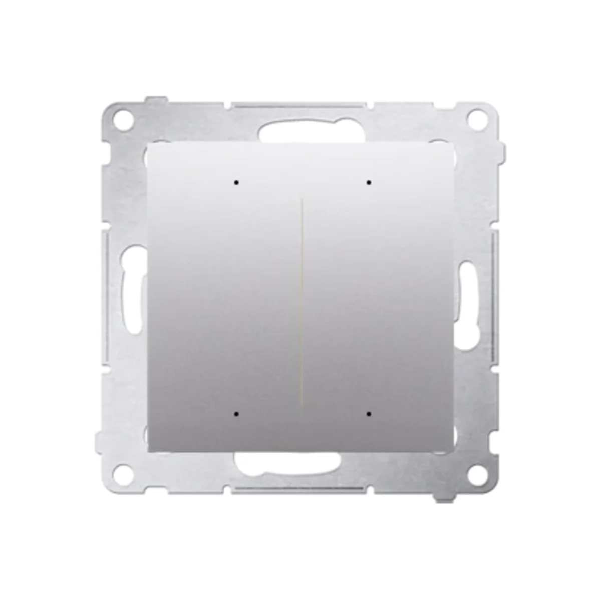 Simon 54 GO WMDC-008N8P-043 Sterownik podwójny oświetleniowy, sterowany smartfonem [Wi-Fi] – SWITCH D; 2×5 A, 230 V, (moduł); srebrny mat DEW2W.01/43