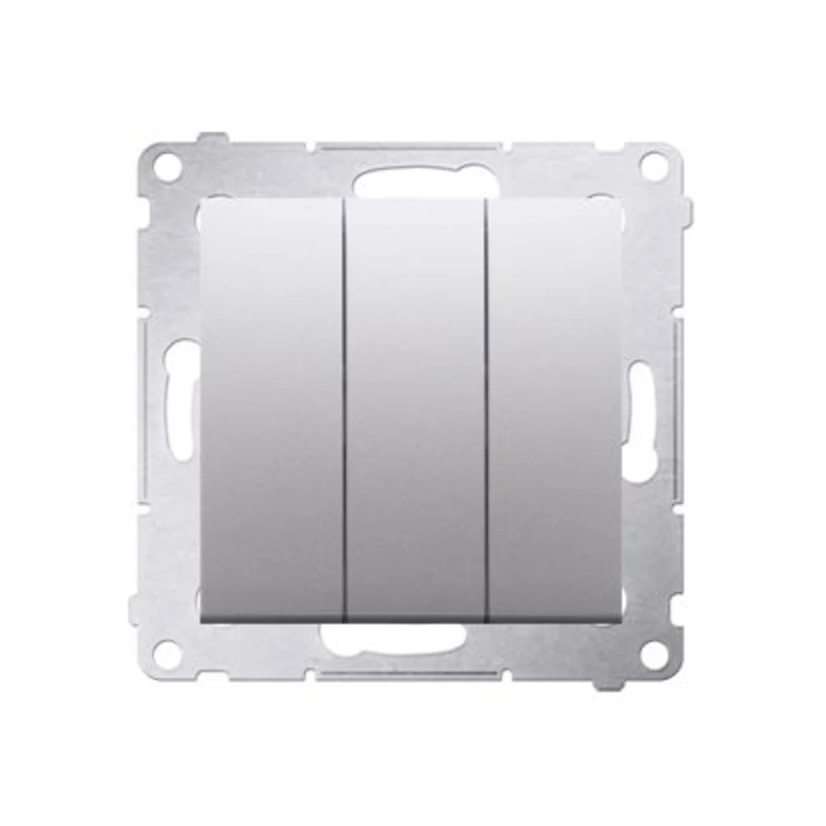 SIMON 54 Łącznik potrójny z podświetleniem LED (moduł) 10AX 230V srebrny mat DW31L.01/43 - obrazek 1