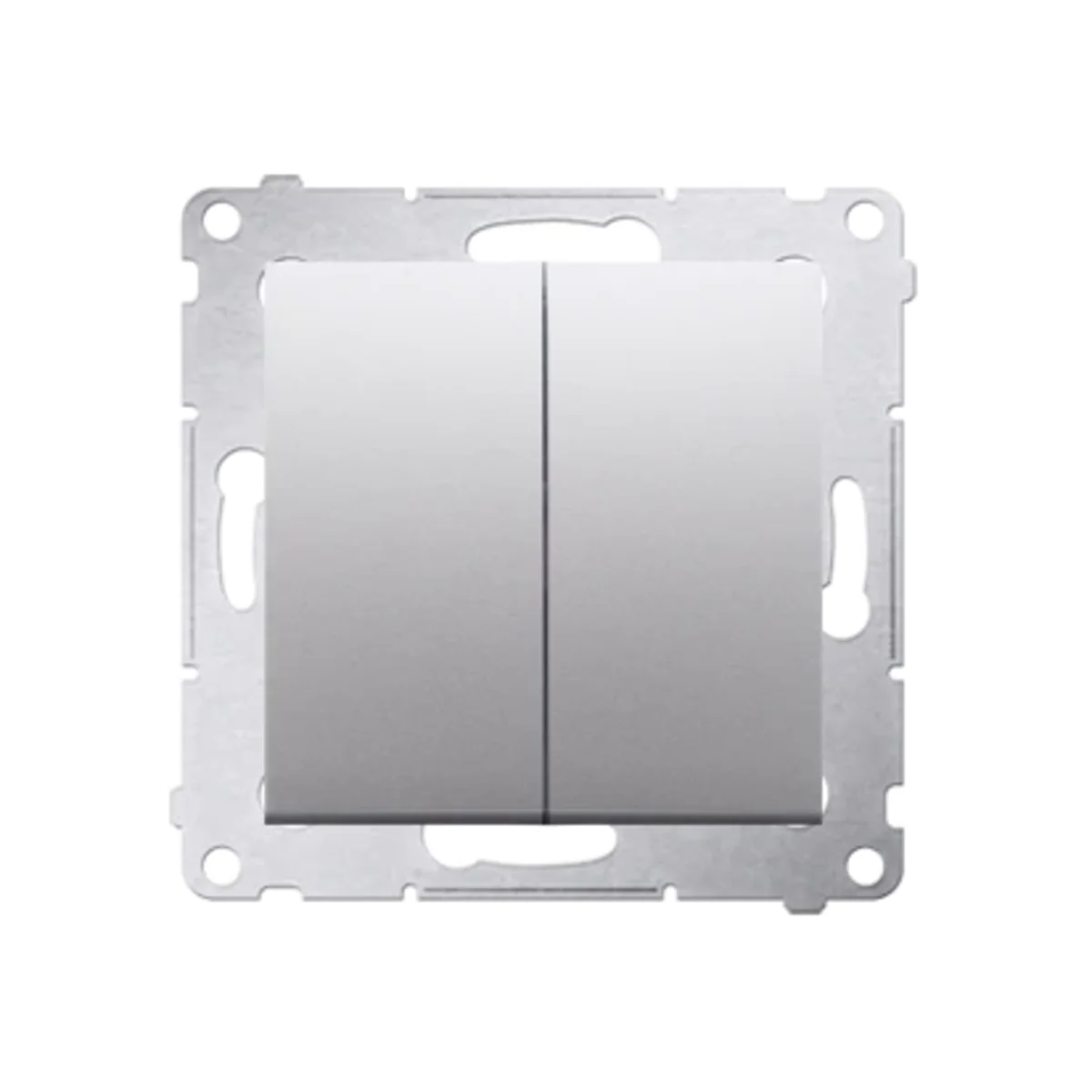 SIMON 54 Łącznik świecznikowy do wersji IP44 (moduł) 10AX 250V szybkozłącza srebrny mat metalizowany DW5B.01/43 - obrazek 1