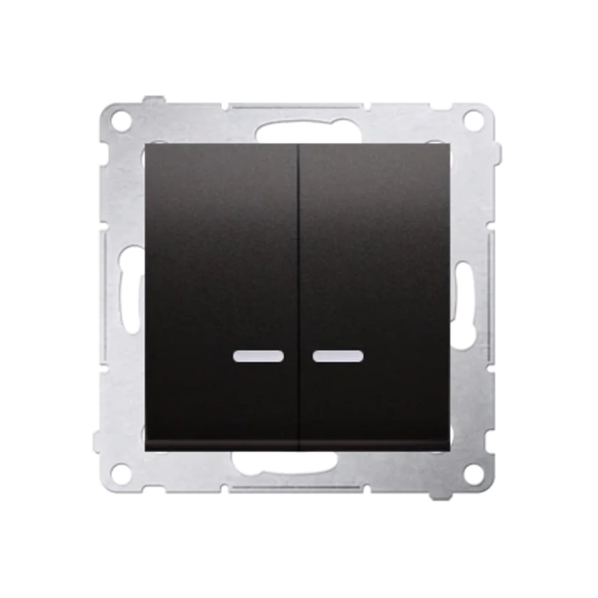 SIMON 54 Łącznik świecznikowy z podświetleniem LED do wersji IP44 (moduł) 10AX 250V szybkozłącza antracyt metalizowany DW5BL.01/48 - obrazek 1