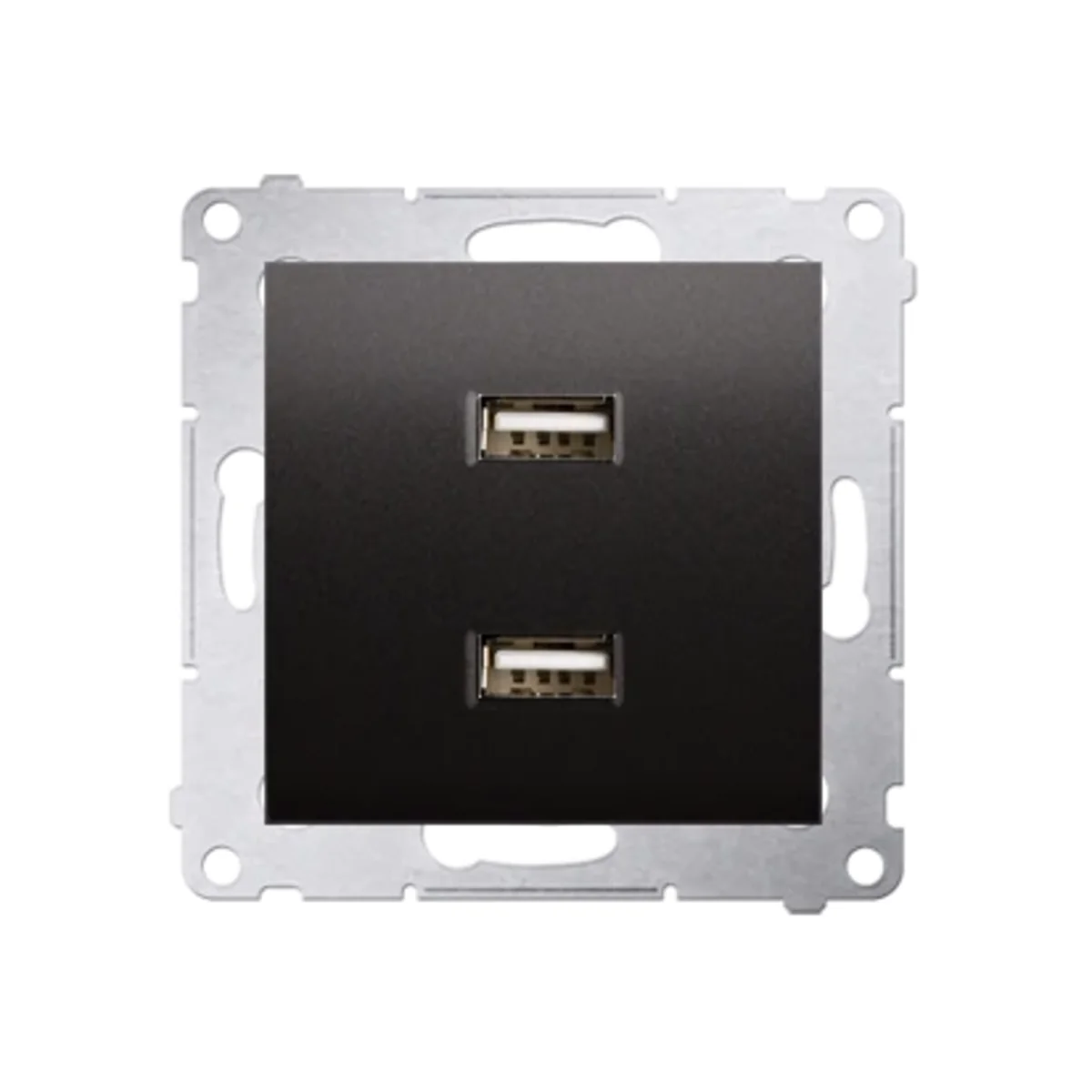 SIMON 54 Ładowarka 2xUSB (moduł) 2,1A 5V DC 230V antracyt DC2USB.01/48 - obrazek 1