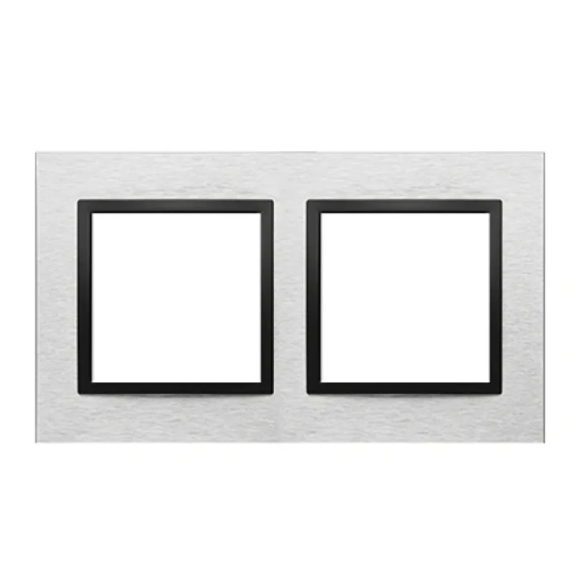 Simon 54 Nature WMDZ-0120xS-082 Ramka 2-krotna Nature-Metal, INOX NERO, IP20/IP44* (*IP44-należy zastosować zestaw uszczelek DUN2) DRN2/82 - obrazek 1