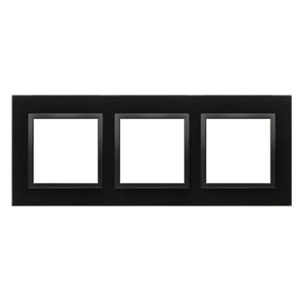 Simon 54 Nature WMDZ-0130xS-075 Ramka 3-krotna Nature-Szkło, WULKANICZNA LAWA, IP20/IP44* (*IP44-należy zastosować zestaw uszczelek DUN3) DRN3/75 - obrazek 1