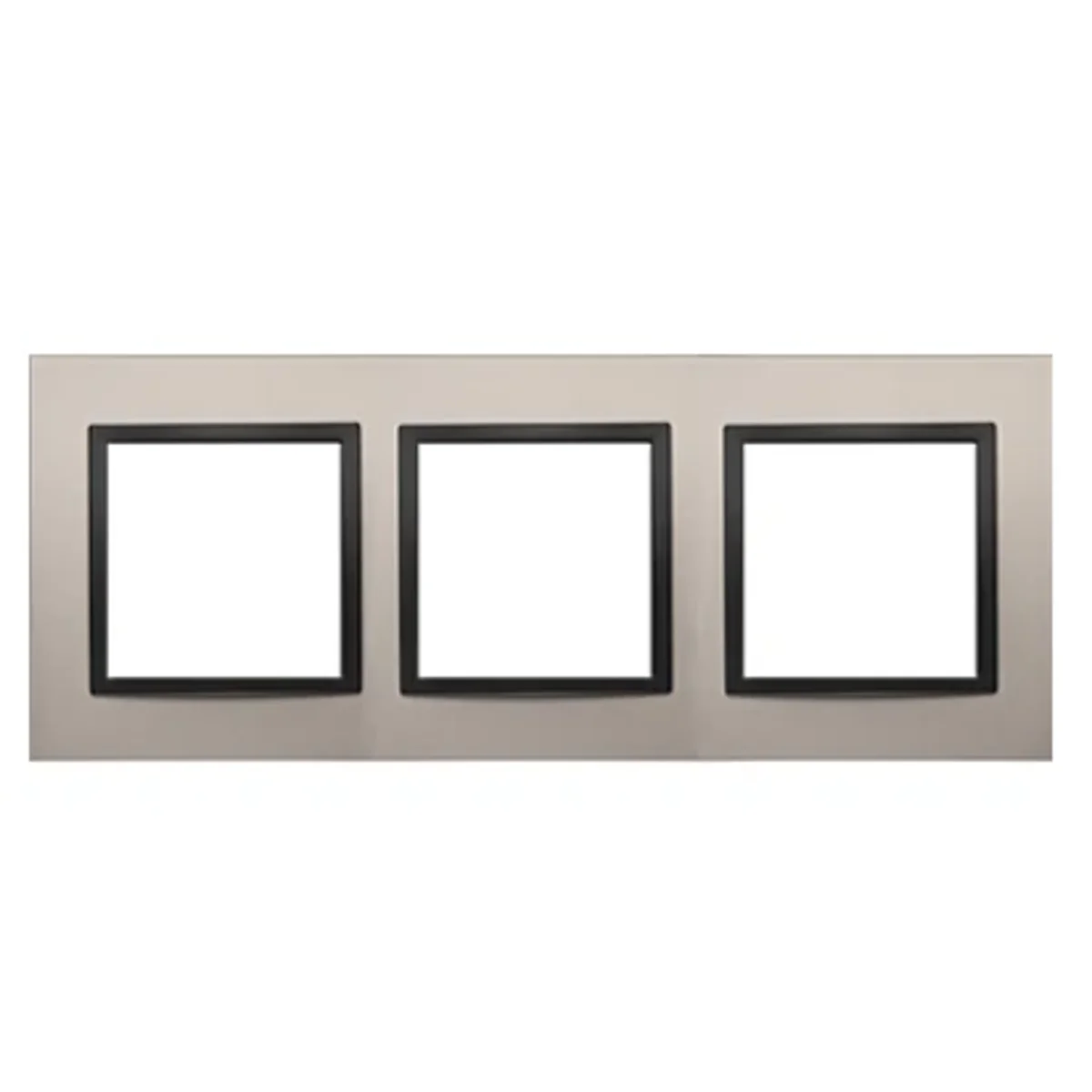 Simon 54 Nature WMDZ-0130xS-081 Ramka 3-krotna Nature-Metal, SATYNOWA NOC, IP20/IP44* (*IP44-należy zastosować zestaw uszczelek DUN3) DRN3/81 - obrazek 1