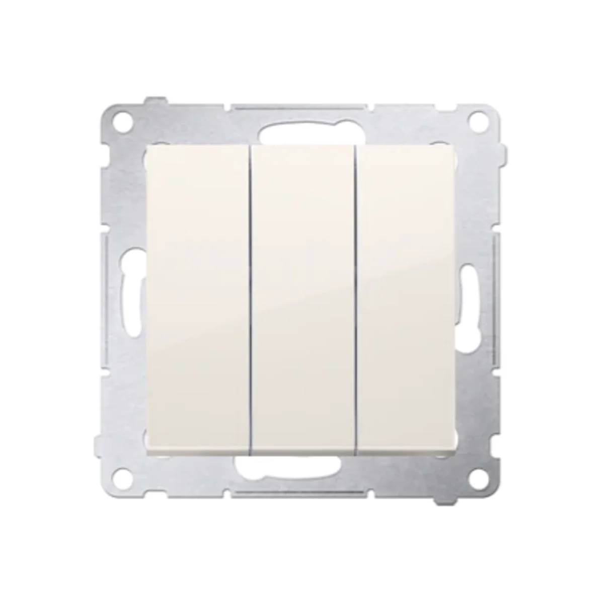 SIMON 54 Przycisk potrójny z podświetleniem (moduł) 10AX 250V szybkozłącza kremowy DP31L.01/41